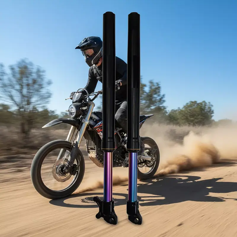 Радужный цвет, изготовленный на заказ перевернутый передний амортизатор мотоцикла с вилкой